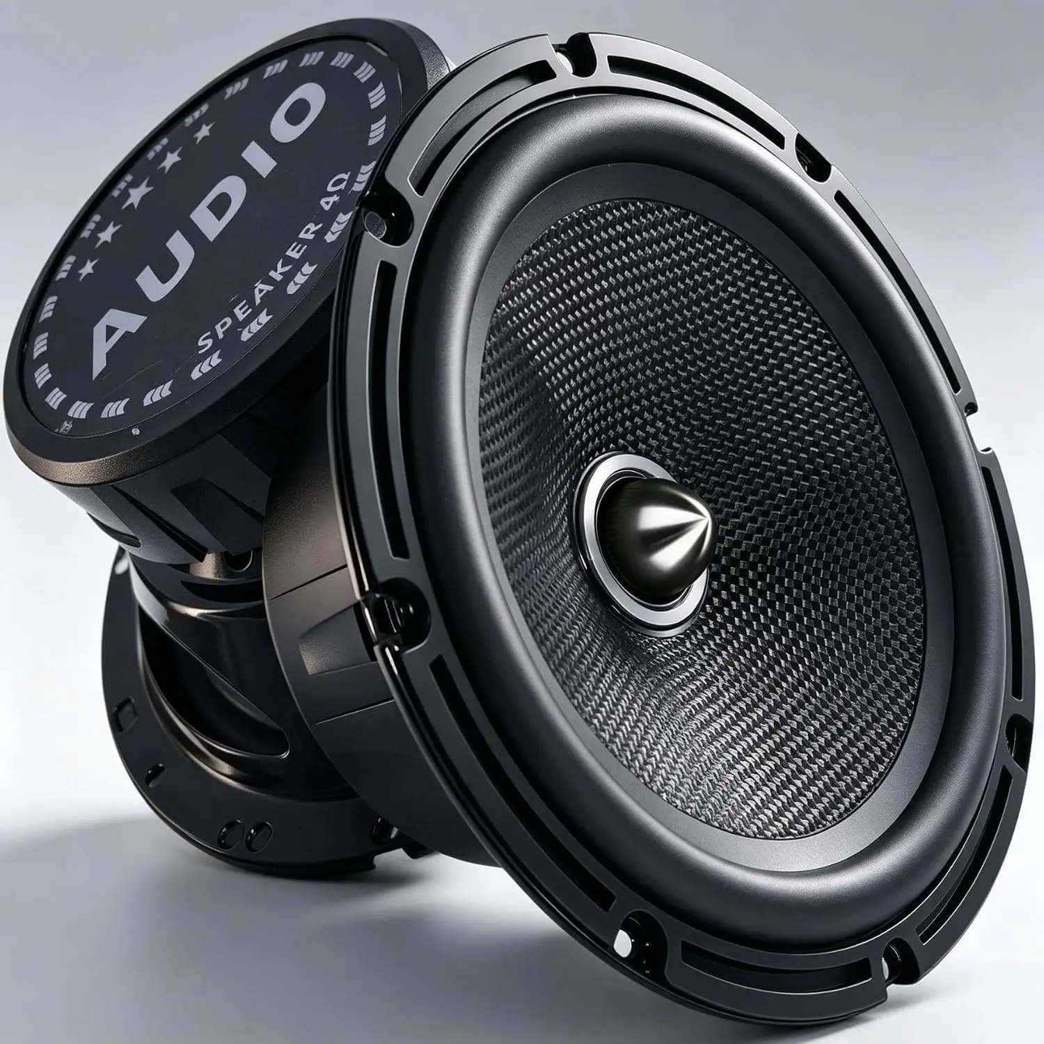 6.5 Inch Car Speakers 800W Max 4 Ohm Carbon Fiber Cone Woofer 2 Pack | Bullet Head Design Door Speaker Deliver Deep Bass and Clear Stereo Sound, Ideal for Cars Trucks Motorcycle DIY Audio Upgrades toolupgrade