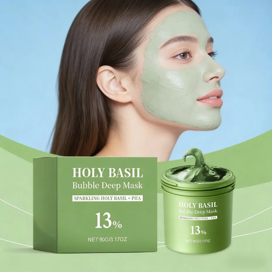 Bubble Cleansing Mask with 13% Pha Gentle Exfoliation, Deep Pore Cleaning, Moisturizing Brightening, Suitable for All Skin Types