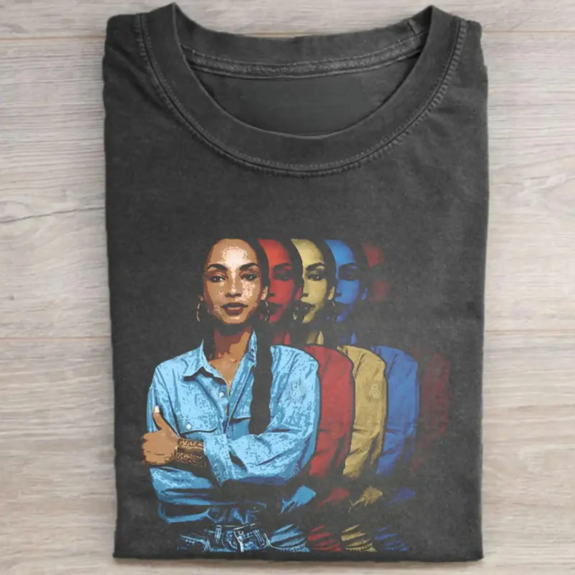Vintage Sade Classic Retro T-Shirt Graphic Tee - 80s R&B Vibes - Queen of Smooth Jazz & Soul - Sade Concert Merch Casual - Sade Tribute - Top Menswear Womenwear Streetwear