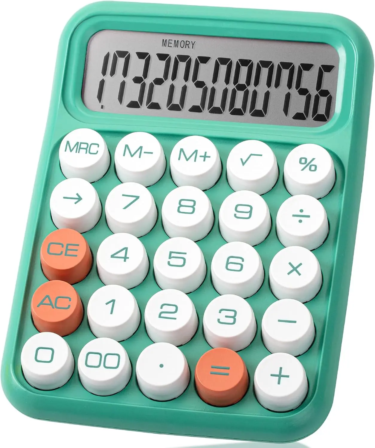 12-Digit Mechanical Switch Calculator, Large LCD Display, Desktop Calculator for Office, School & Home-M18