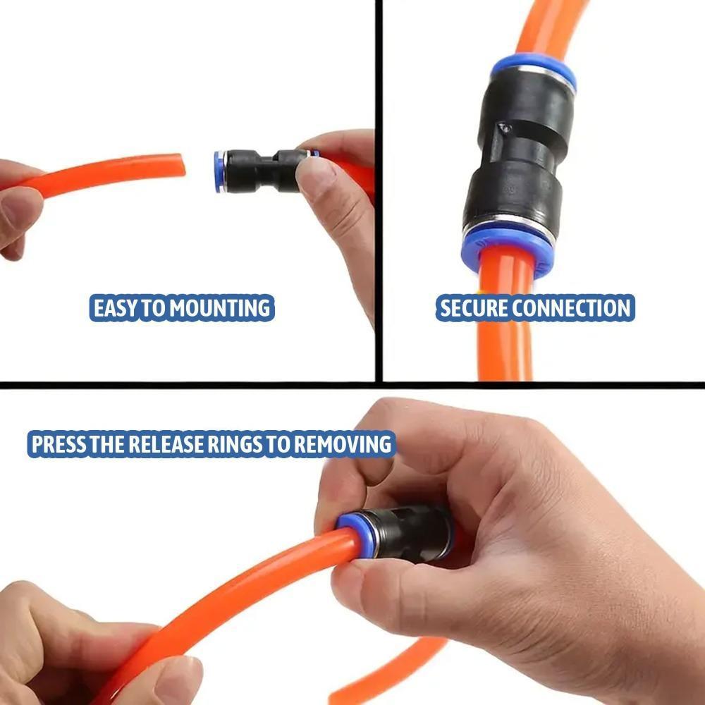 Pack of 80 Quick Connect Air Hose Fittings – Pneumatic Push to Connect Fitting Kit, Air Line Connectors, Push-In Fittings, Universal Quick Release Air Fittings Assortment