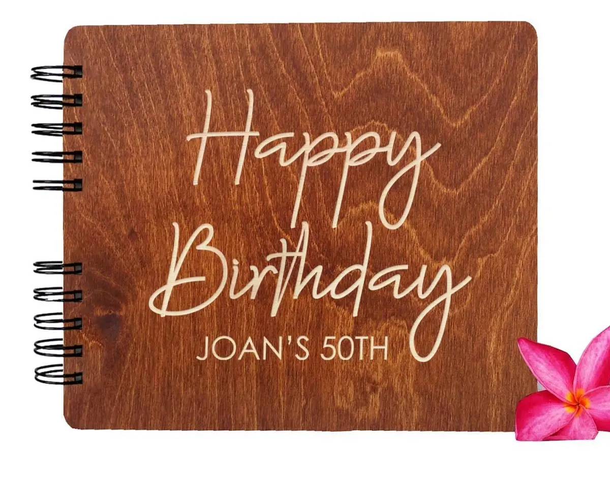Birthday Party Guest Book Personalized Album Guest Sign In Custom for Happy Birthday Party Gift