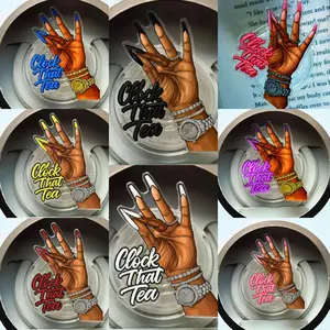 (Hot) Black Girl Clock That Tea Phone Grip Magsafe, Clock That Tea Kindle Grip, Colorful Vibes Grip Holder, Cartoon Phone Grip, Gift for Girls Boys