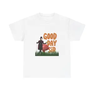 Good Day Sir Willy Wonka Graphic Tee | Fun Unisex Cotton Shirt | Casual Wear, Gift for Friends, Daily Style, Birthday Gift, Summer Vibes