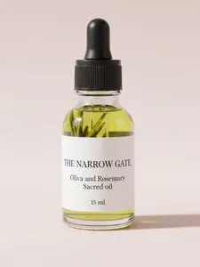 THE NARROW GATE Sacred Olive Rosemary Oil 30ml for External Chakra Awakening 936Hz Frequency for Spiritual Health