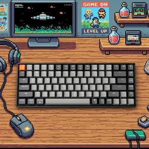 Keychron K2 75% Wireless Mechanical Keyboard | 84 Keys | Bluetooth | Super Red Switches | White LED Backlit | N-Key Rollover | Anti-Ghosting | USB