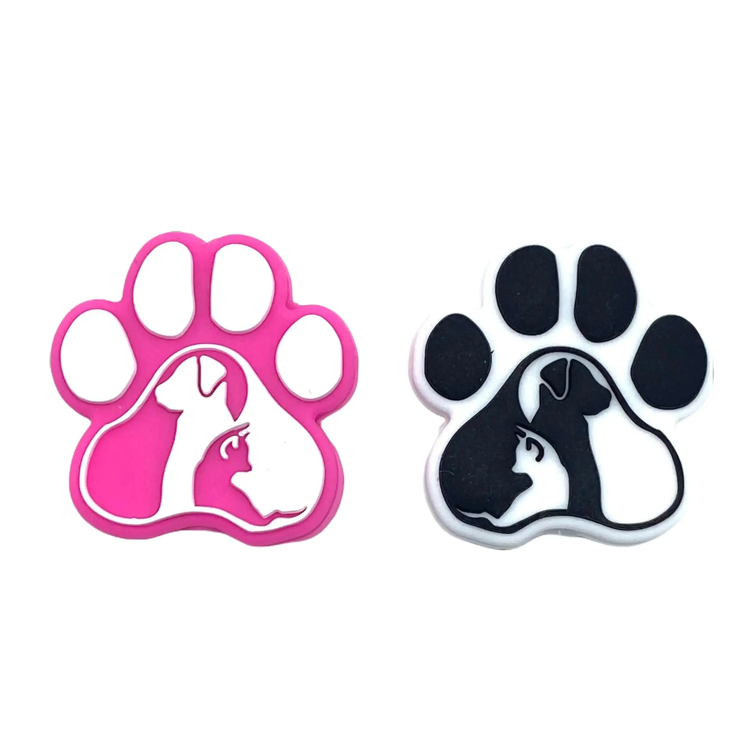 1pc Paw Buddies Silicone Focal Beads | Cat Beads | Colorful Dog Cat Paws Craft & Beading DIY