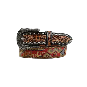 M&F Ladies Angel Ranch Colorful Aztec Print Western Belt D140003802