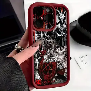 Heavy Metal Style Collage Artwork Case for iPhone 17, 17Air, 16e, 16, 15, 14, 13, 12, 11, Plus  Pro Max TPU PC Anti Drop Protection Full Score Impact Force Dispersal