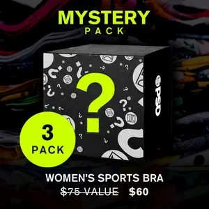 PSD Women's The PSD Vault Mystery Sports Bra 3-Pack Bundle - Racerback Sports Bra - Comfortable, Breathable, Ultra-light Fabric