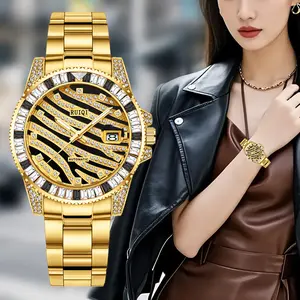 1 Piece Zebra Multicolor Dots Full Diamonds Case Automatic Mechanical luxury Watch Men's  Jewelry Jewellery Designer Wristwatch