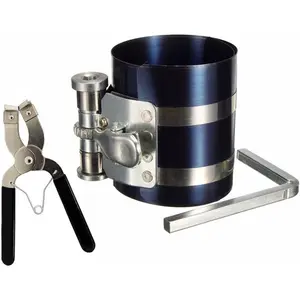 3" Car Engine Piston Ring Compressor Tool & Piston Ring Pliers with Adjustable Safety Screws