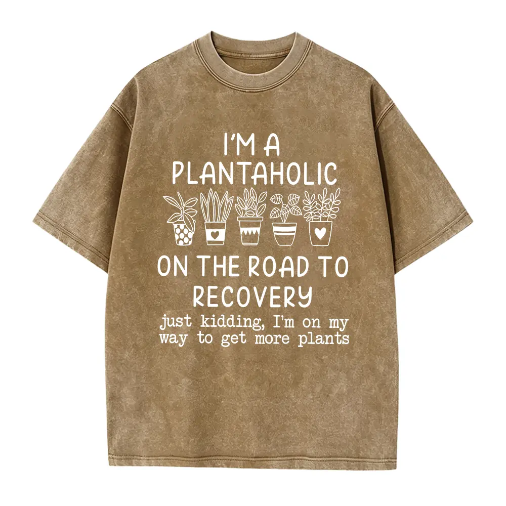 Washed T-shirt-Coffee