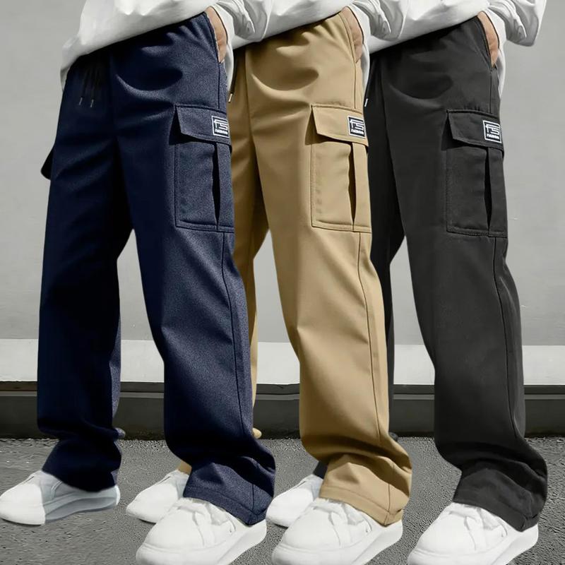 Men's work pants, 3 pack, multiple side pockets, all-season versatile work pants, suitable for hiking, construction work, and everyday wear Casual Fashion Trousers Casual Relaxed Fit