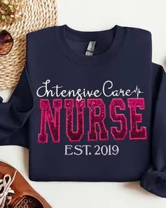 Glitter Intensive CarebNurse Crewneck