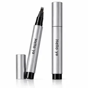 4 Tip Microblading Eyebrow Pen, Waterproof Long Lasting Brow Pencil with Micro Fork Tip, Smudge ProofLiquid Eyebrow Marker for Natural Hair Like Brows, Eye Brow Makeup for Women
