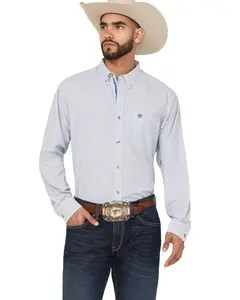 Ariat Men's Men'S Dayne Mini Striped Long Sleeve Western Shirt - 10023597