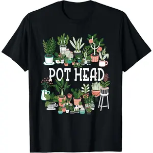 [100% Cotton] Plant Lover and Gardener: Pot Head Succulent Short Sleeve T-Shirt