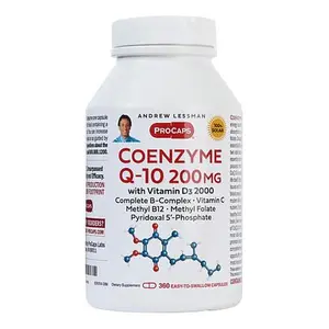 Andrew Lessman CoEnzyme Q-10 200 with Vitamin D3-2000 - 360 Capsules