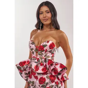 DOZEN ROSES SATIN CORSET