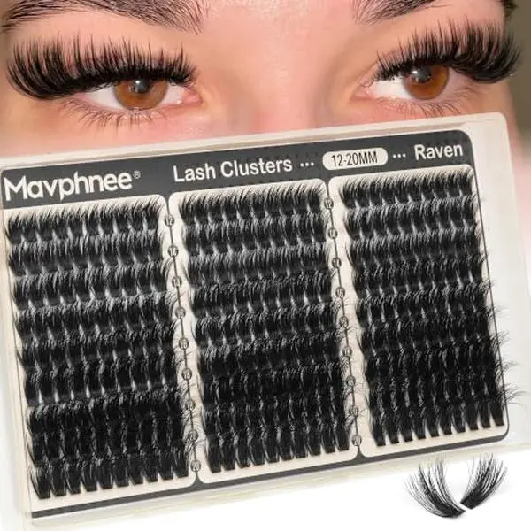 Fluffy Lash Clusters 12-20MM Long Volume Eyelash Clusters CC Curve Wispy Fairy Individual Lash Extensions DIY Eyelash Extension at Home