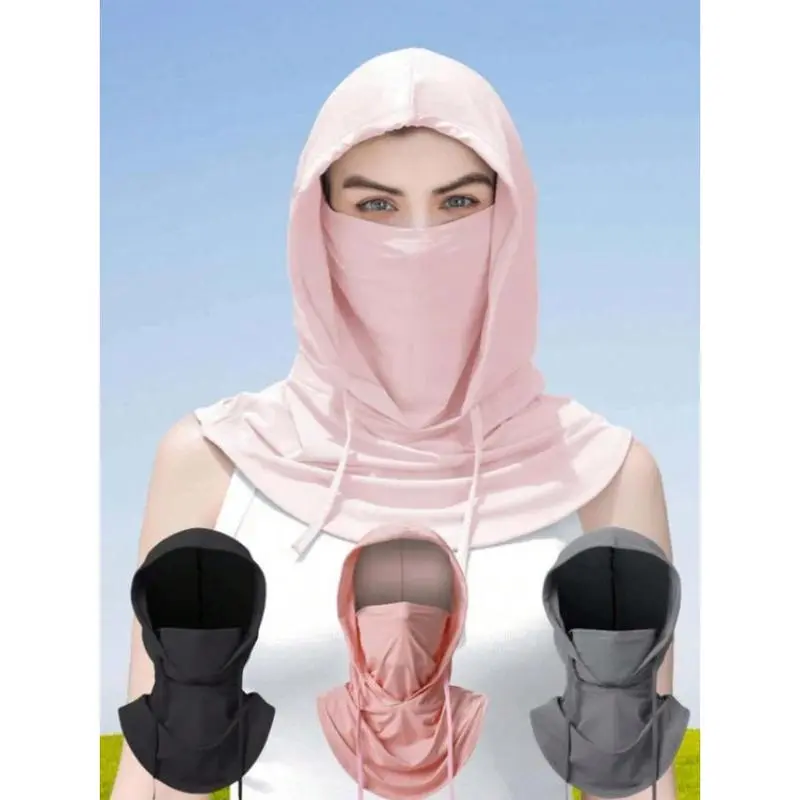 3-in-1 Ice Silk Balaclava Face Mask for Men, Full Face Windproof Cover with UV Sun Protection for Outdoor Sports & Cycling, Windproof Face Cover