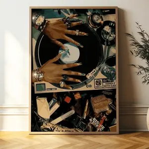 Black Woman Art Poster Fashion Black Woman Wall Art Girl Poster Chill Vibe Poster Print