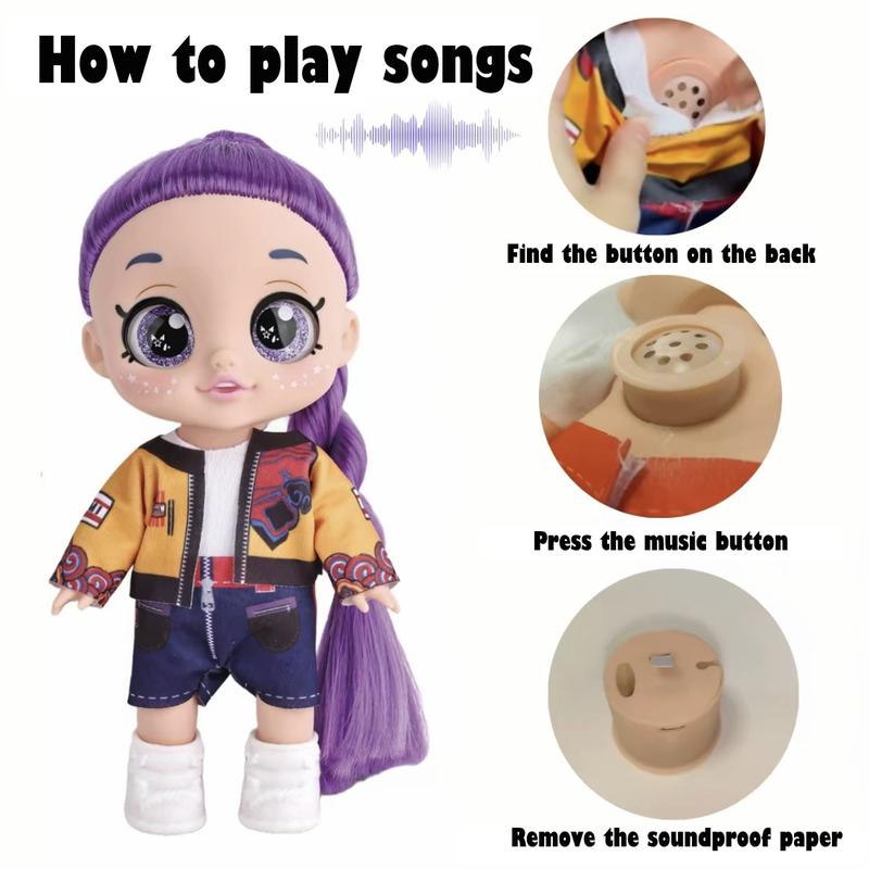 Kpop Devil Hunter Action Figure Doll 5D Eyes 10 Inch 5 Joints Movable Anime-Rumi, Mira and Zoey, Anime-Inspired Dolls, Merch Gift for Fans & Kids