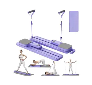 7-in-1 Foldable Pilates Board with Resistance Bands – Home Reformer for Core, Abs, Glutes & Full Body Workout 💪✨
