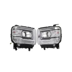 Nakkaa Left & Right Headlights Assembly Compatible with GMC Sierra 1500 2500 3500 HD 2014-2019 w/DRL Driver Passenger Headlamp Replace GM2502390 GM2503390