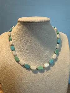 Seabreeze Shell - blue, green, white - dainty