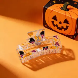 Women's Halloween Witch Hat & Pumpkin HairClips - Fun and Quirky Hair AccessoriesPerfect for Halloween Parties and EverydayWear