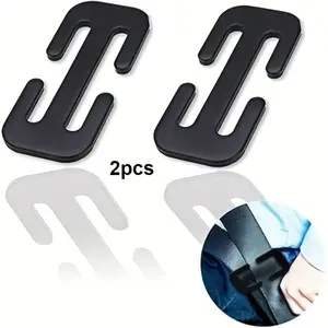 Car Seatbelt Adjuster E-Shaped Metal Anti-Wear Neck Safety Belt Clip, Universal Fit for All Cars, Truck, Vehicle, Durable Car Accessories