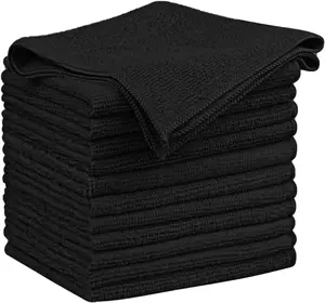 Microfiber Cleaning Cloth, 12 Pack Cleaning Rags, Super Absorbent and Lint Free Cleaning Cloth for Window, Household and Kitchen, 12"X12"