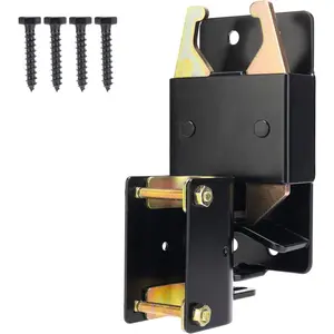 2 Way Heavy Duty Lockable Gate Latch, Black Anti-Sag Farm Gate Latch, Two-Way Livestock Gate Latch Hardware for Farms, Metal Gates, Ranches, Pet Cages, Fences, Stables