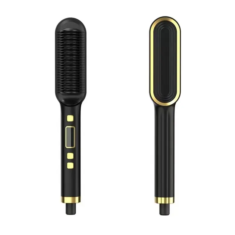 Hair Straightener Brush for Women Hair Straightening Brush and Styling Comb for Smooth Sleek Hair Detangling and Straightening Hair Brush Straightener Tool for Different Hair Types Home Salon Travel and Daily Hair Care reduces breakage flexible bristle