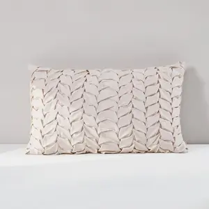 Lush Decor x Chuks Collins Chanterelle Decorative Pillow Cover with Textured Pleats & Invisible Zipper for All Seasons