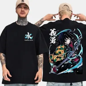 [Sale off up to 30%] Demon Slayer Tomioka T-Shirt, 'Water Hashira & Giyuu' Graphic, Bold & Dynamic, Perfect for Anime Fans, Unisex Tee Menswear Top