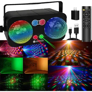 Sound Activated Party Lights Disco Light Disco Ball with Remote Control LED Stage Strobe Light for  Room Dance Halloween Christmas Birthday Decoration