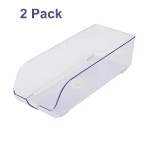 Clear Plastic Soda Can Dispenser - 2 Pack for Refrigerator or Freezer Organization - Kitchen, Utensils