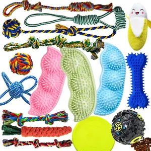 SHARLOVY Dog Chew Toys for Puppies Teething, Puppy Toys 16 Pack Dog Toys for Aggressive Chewers Puppy Chew Toys Dog Toy Bundle Small Dog Squeaky Toys iq Treat Ball Pet Toys for Small Dogs