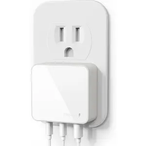 Nekmit 100W Flat USB C Charger Block, 3-Port GaN Fast Wall Charger, USB C Wall Plug for MacBook Pro/Air, iPad, iPhone, Galaxy and More