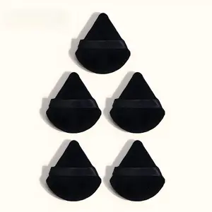 Black Triangle Powder Puff Facial Makeup Sponge Soft Velvet Cosmetics Puff Mixer Beauty Foundation Make-Up Sponge Makeup Access TRIANGLE All organizer