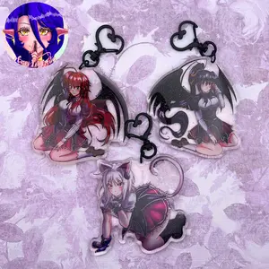 Devil Girls Glitter Epoxy Keychains
