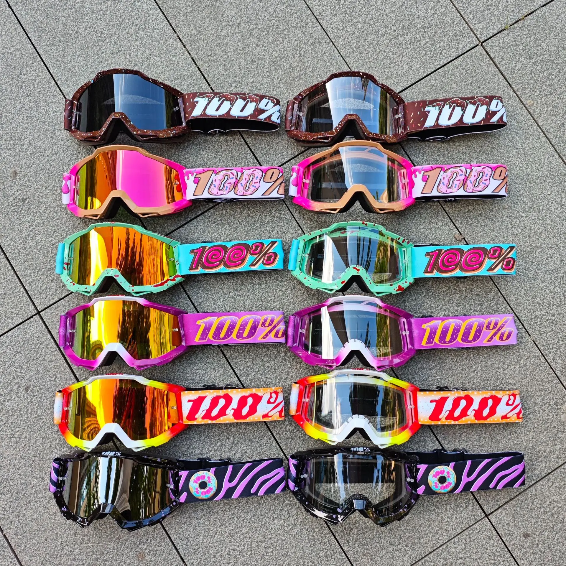 Donut-Shaped Goggles for Outdoor Cycling, New Trendy Windproof Glasses, Cross-Border Eyewear, Windproof and UV-Protective