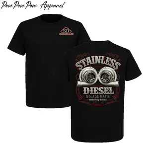 Stainless Diesel 5 Blade Mafia T-Shirt, Twin Turbo Diesel Performance Graphic Tee, Classic Racing Turbo Shirt Gift for Truck Fans 2025 Cotton Top