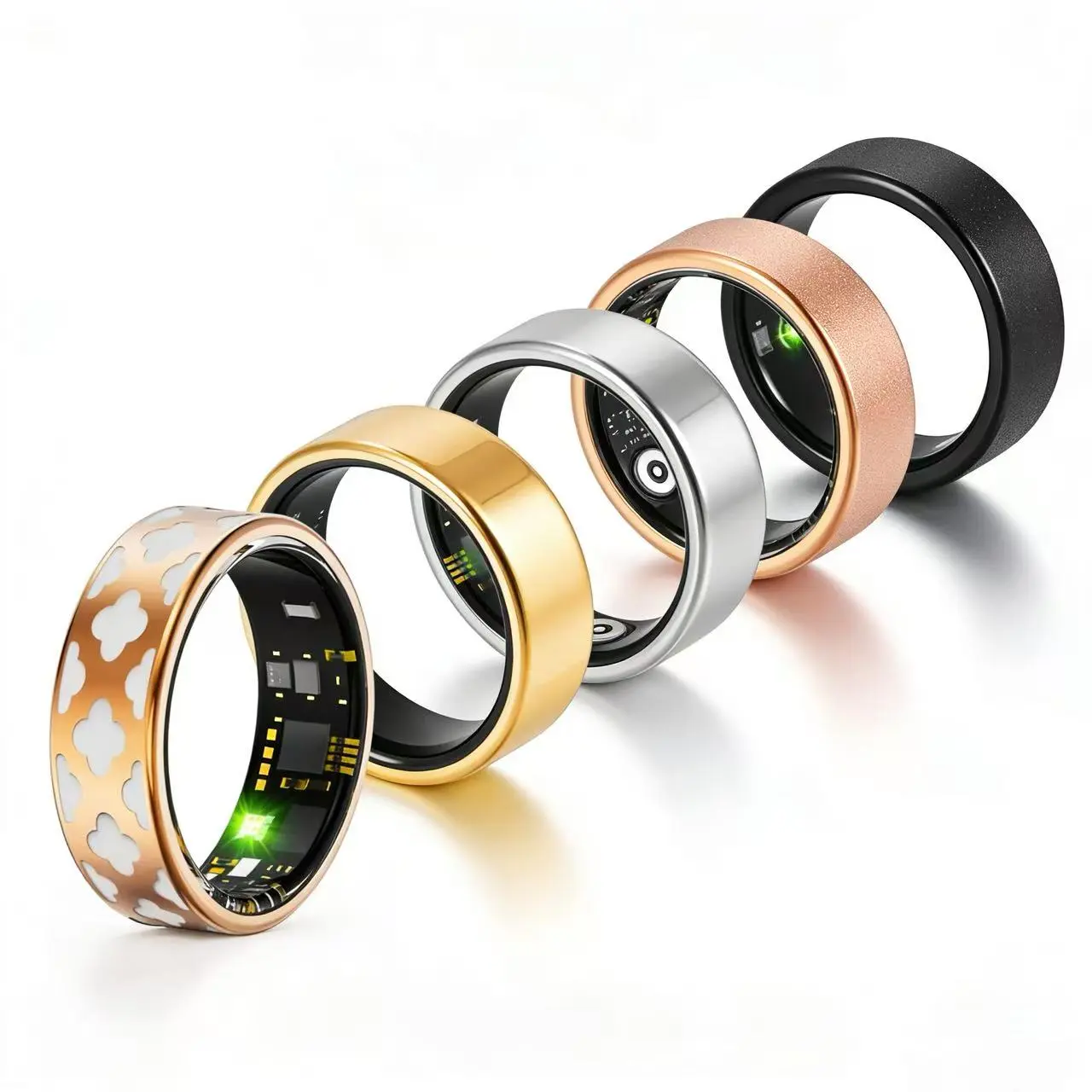 Smart Ring Health Tracker for Women & Men - No Subscription Fee, 24/7 Heart Rate & Sleep Monitor, IP68 Waterproof Fitness Ring with Charging Case, Remote Camera Control, Compatible with iPhone & Android, Father's Day gift Wearable