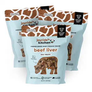 Joyride's Kitchen 3 Pack Beef Liver Human Grade Freeze-Dried Raw Dog Treats Vet recommended