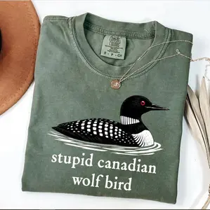 Comfort Colors Stupid Canadian Wolf Bird Shirt, Hockey Romance LGBT Hockey Fan Gift, Heated But Devote Movie Sweatshirt, Team Hollanov Tee