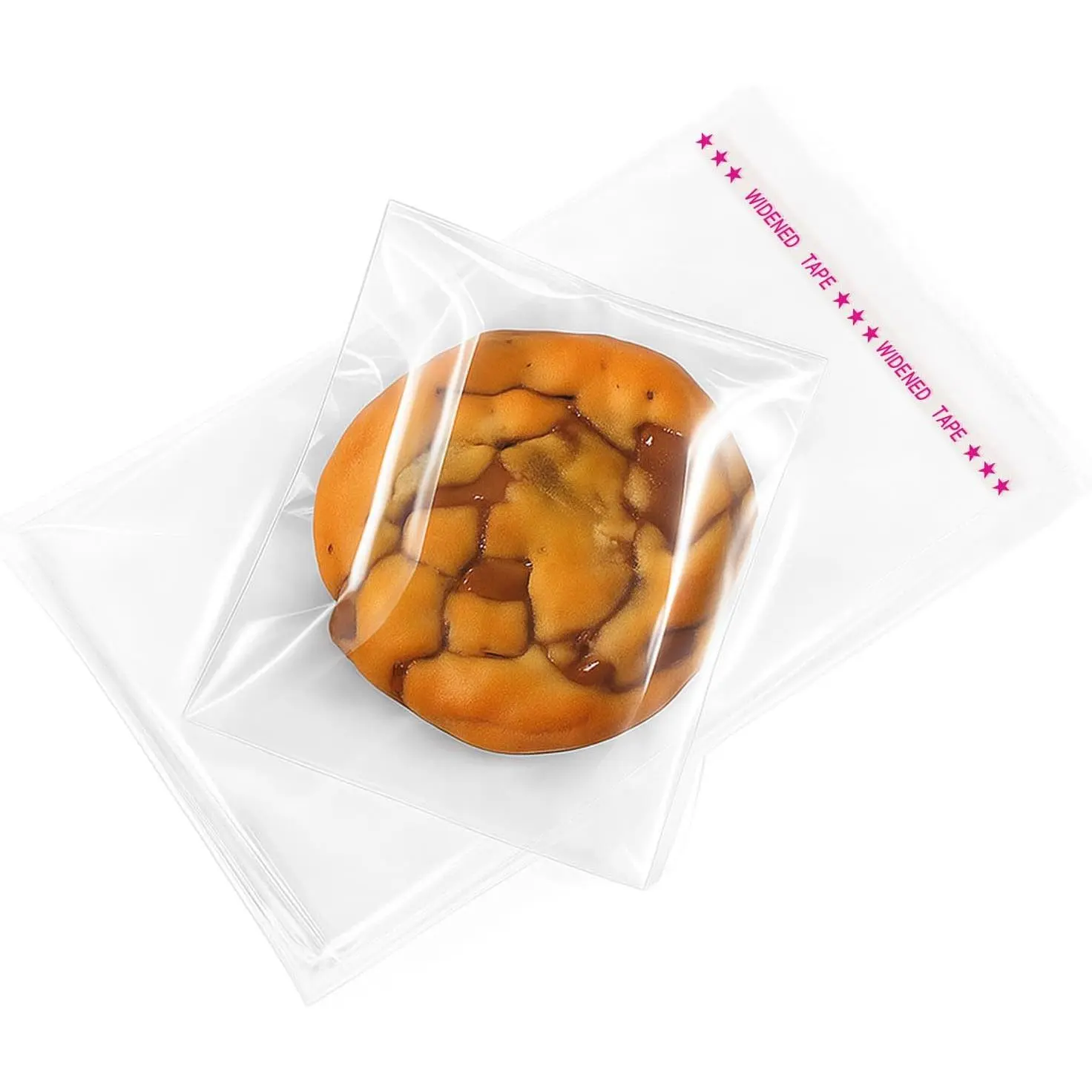 Thick Self Sealing Clear Cellophane Bags Self Adhesive 5x7 Inches Cookie Bags Resealable Cello bags for Packaging Cookies Party Favor 100 count-3.2Mil